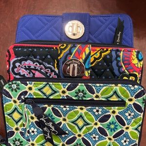 3 Like New Vera Bradley wallets.